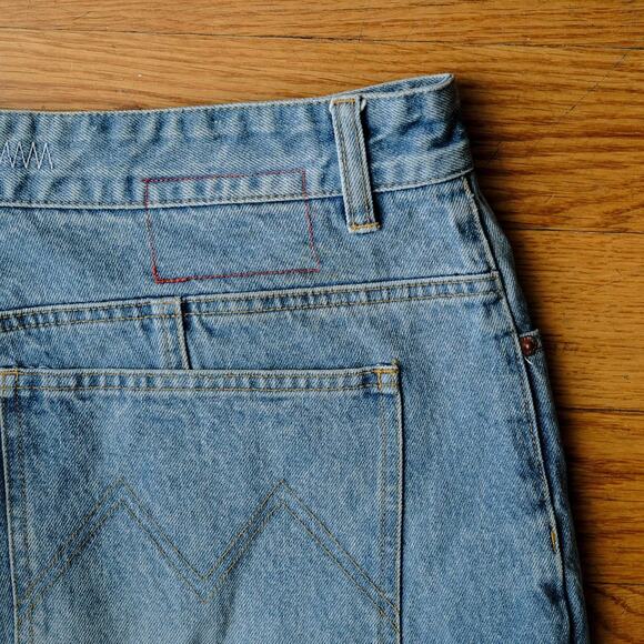 Y2K MOJEANS Baggy Carpenter Denim Shorts Light Wash Blue Size 40 Hip-Hop Skater - Picture 7 of 15